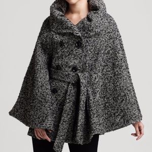Calvin Klein Herringbone Bouclé Cape